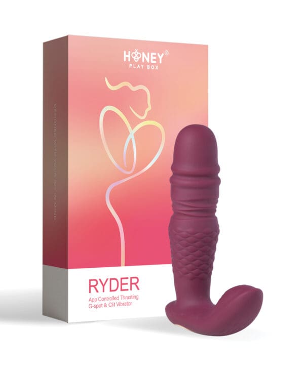Ryder App-Controlled Thrusting G-spot & Clit Vibrator - Rosy Red - Image 5