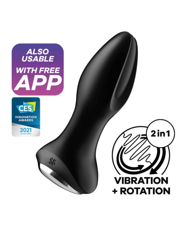 Satisfyer Rotator Plug 2+ - Black - Image 4