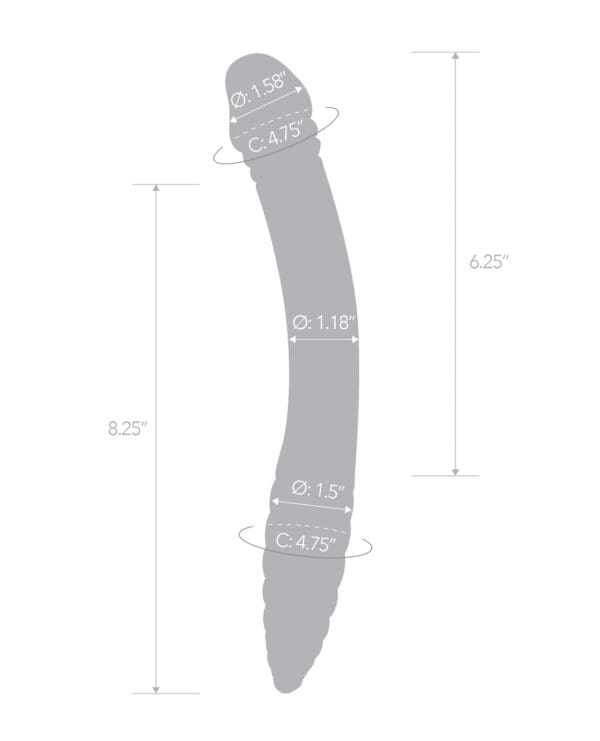 Glas 11" Double-sided Dildo G-Spot & P-Spot Stimulation - Image 4