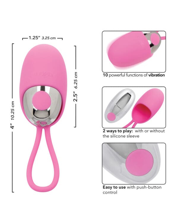Turbo Buzz Bullet Stimulator w/Removable Silicone Sleeve - Pink - Image 5