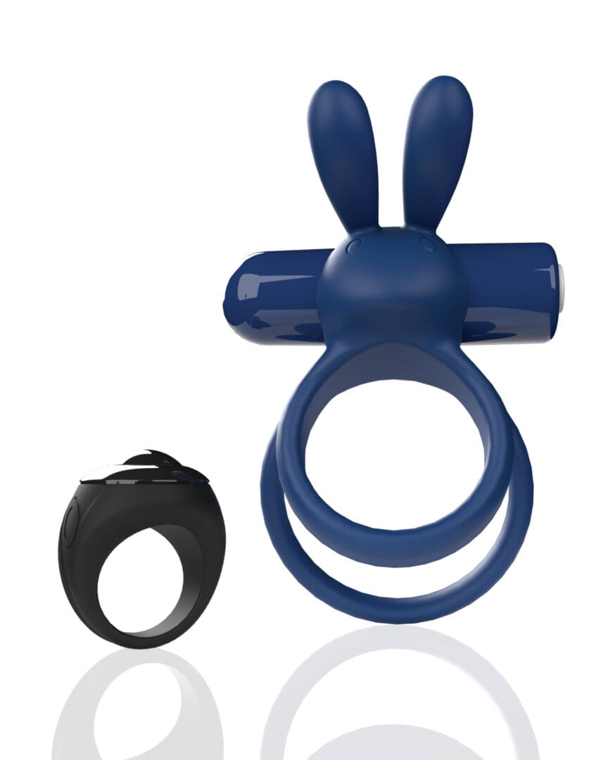 Screaming O Ohare Remote Controlled Vibrating Ring - XL Blue - Image 2