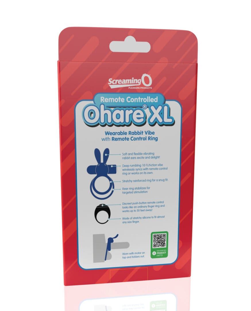 Screaming O Ohare Remote Controlled Vibrating Ring - XL Blue - Image 5