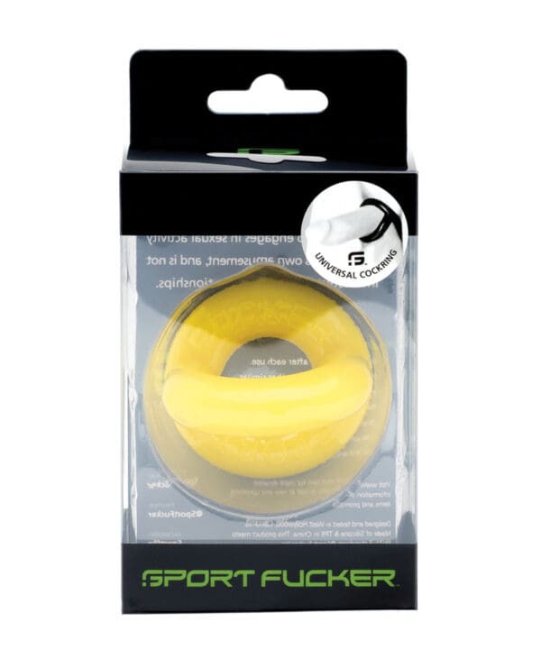 Sport Fucker Universal Cockring - Yellow - Image 2