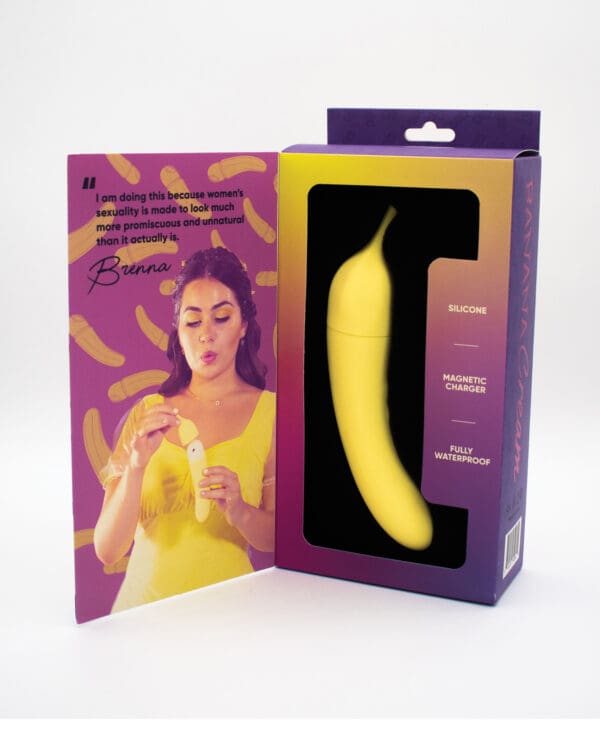 Natalie's Toy Box Banana Cream Air Pulse & G-Spot Vibrator - Yellow - Image 3