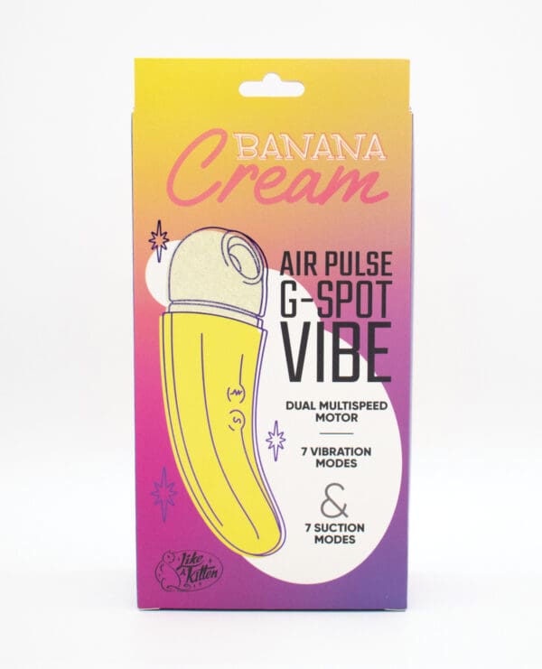 Natalie's Toy Box Banana Cream Air Pulse & G-Spot Vibrator - Yellow - Image 4
