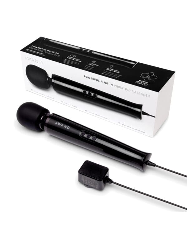 Le Wand Powerful Plug-In Vibrating Massager - Black - Image 5