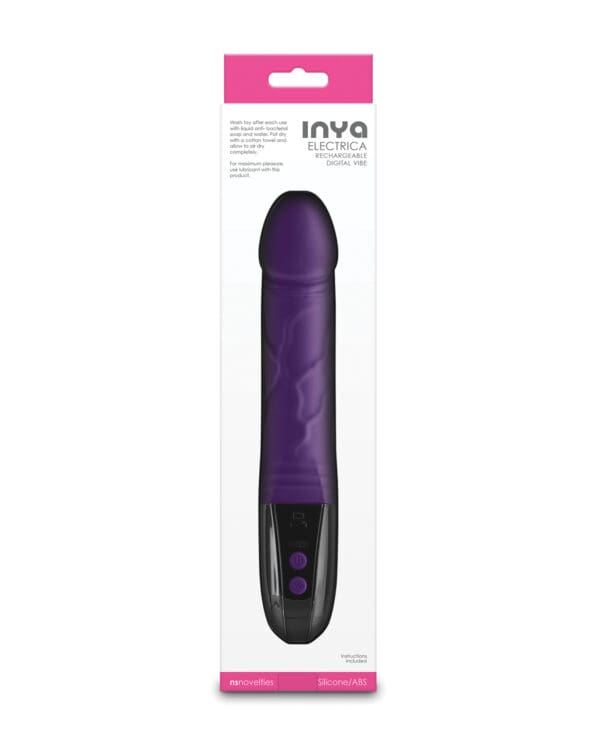 INYA Electrica Phallic Digital Vibrator - Purple - Image 2