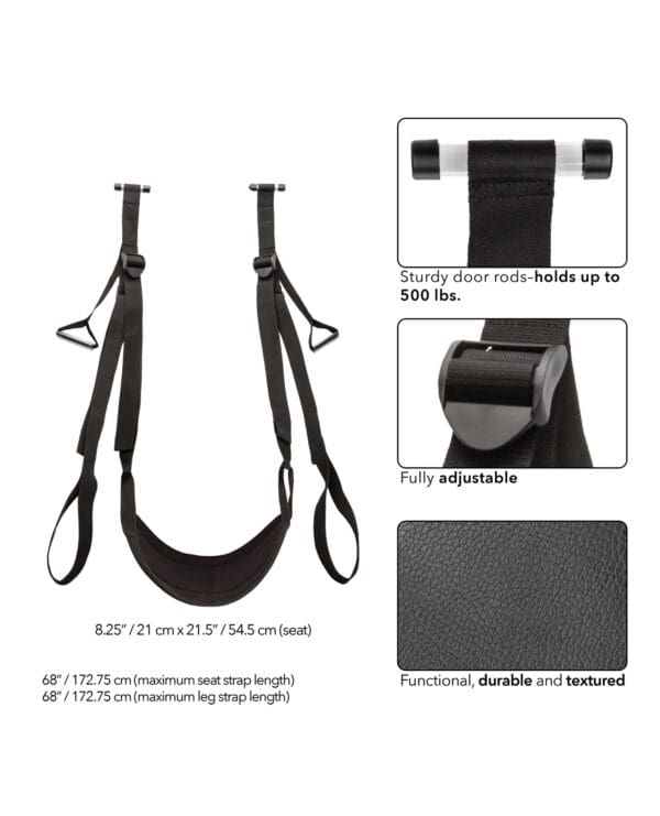 Nocturnal Collection Sex Swing - Black - Image 3