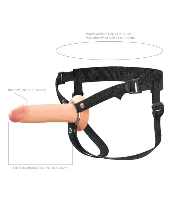 Fantasy X-tensions Elite 7" Silicone Hollow Strap-on - Light - Image 4
