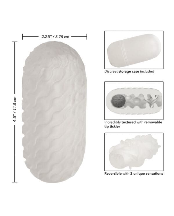 Boundless Reversible Squishy Ball Stroker - Smoke - Image 4