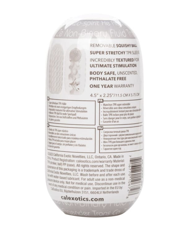 Boundless Reversible Squishy Ball Stroker - Smoke - Image 5