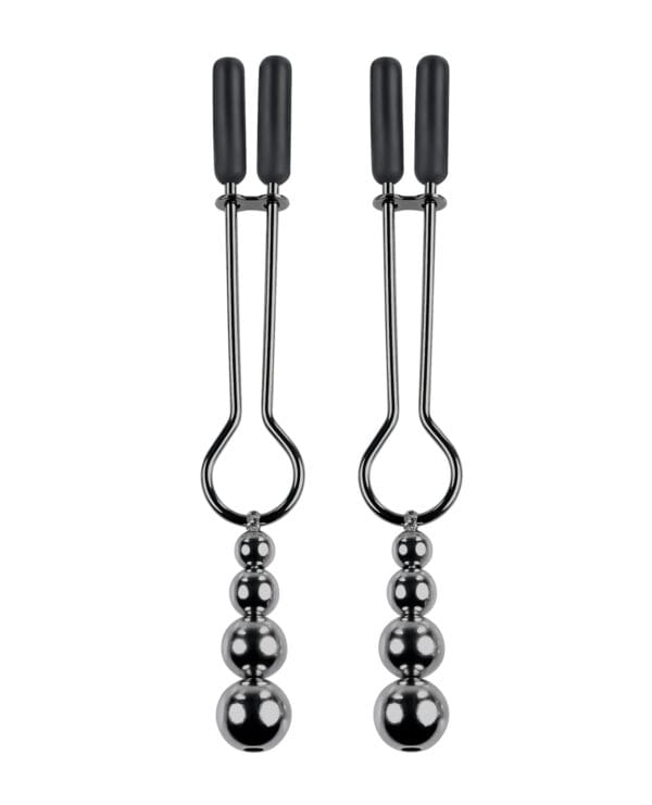 Selopa Beaded Nipple Clamps - Black Chrome - Image 2