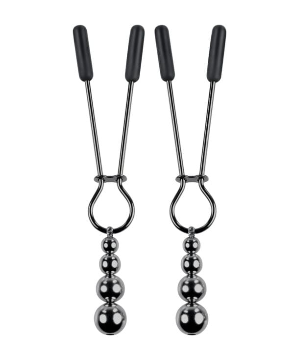 Selopa Beaded Nipple Clamps - Black Chrome - Image 3