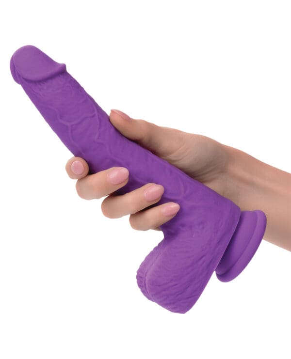 Silicone Studs Rechargeable Gyrating & Thrusting Vibrator - Purple - Image 4