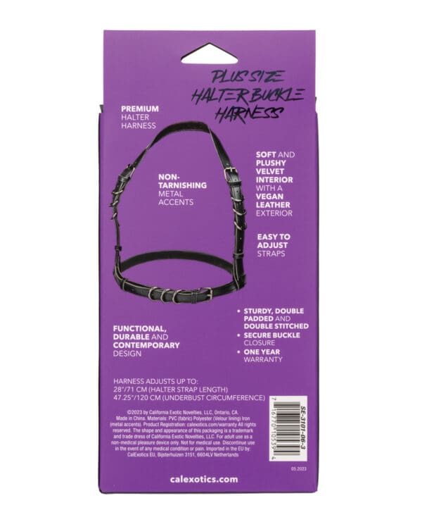 Euphoria Collection Plus Size Halter Buckle Harness - Image 5