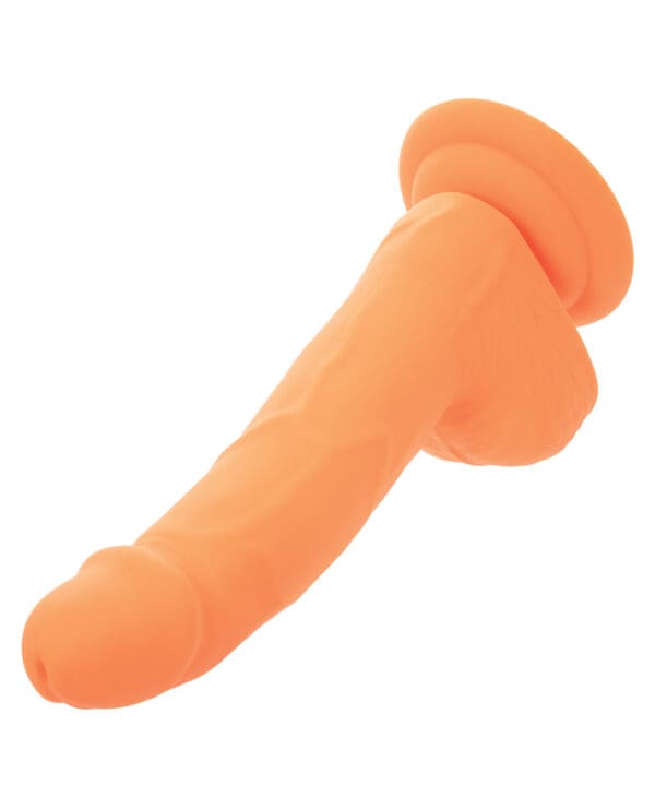 Silicone Studs Neon 6" Dildo - Orange - Image 3