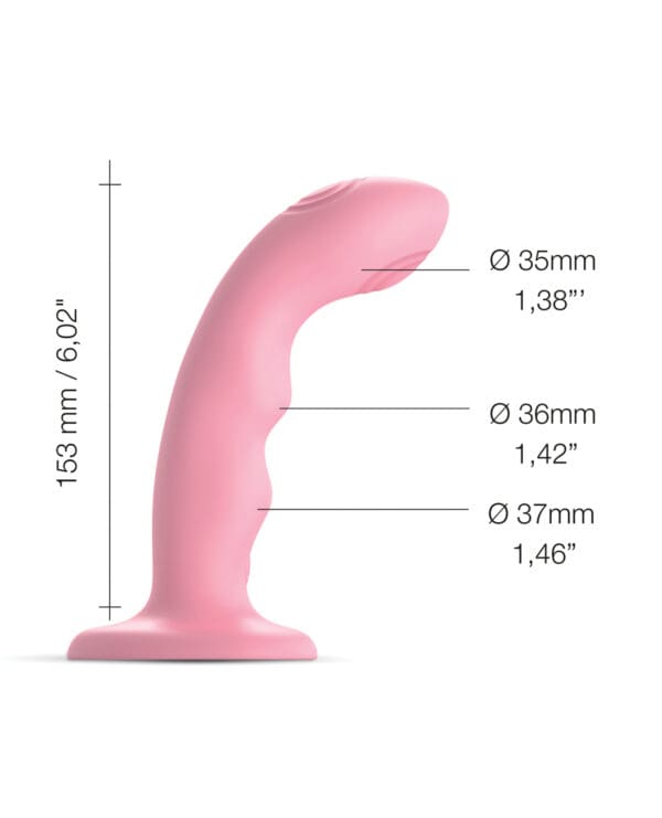 Strap on Me Tapping Dildo - Rose Coral - Image 3
