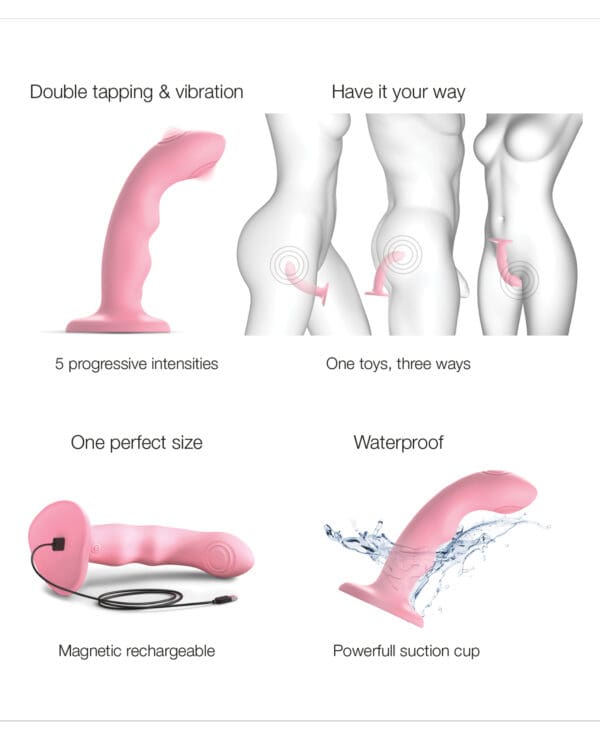 Strap on Me Tapping Dildo - Rose Coral - Image 5