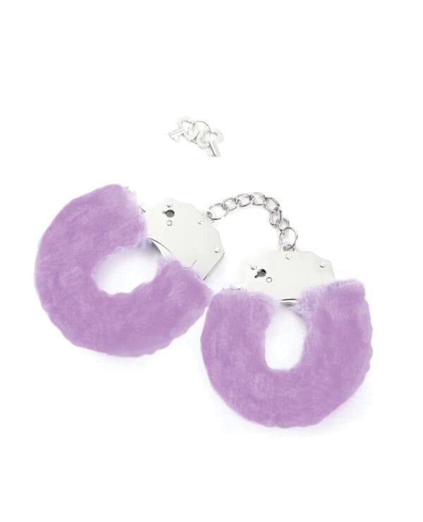 Hello Sexy! Bound By Bliss Fuzzy Wrist Cuffs - Lilac - Image 2