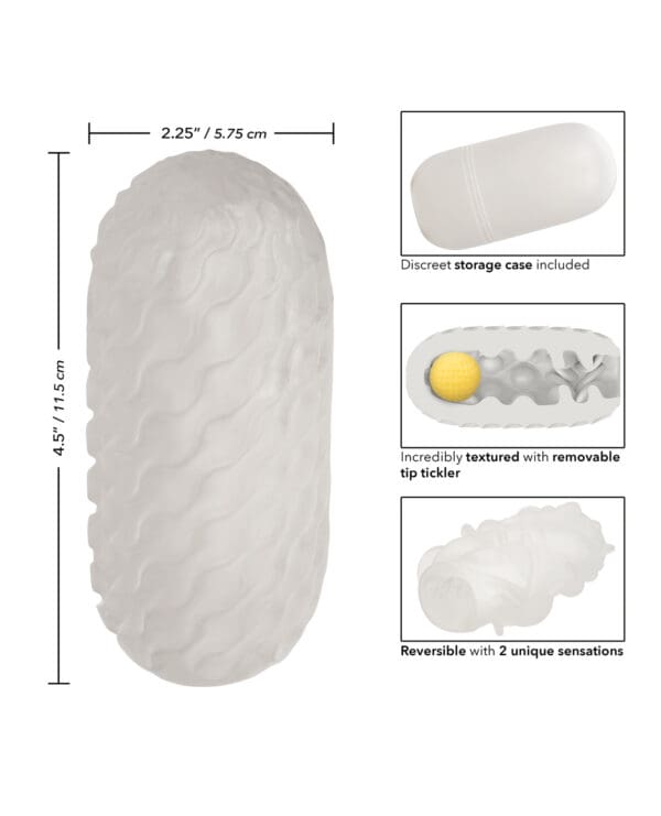 Boundless Reversible Squishy Ball Stroker - Yellow - Image 4