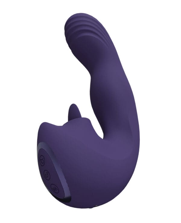 Shots Yumi Triple Action G-Spot Vibrator & Stimulator - Purple - Image 2