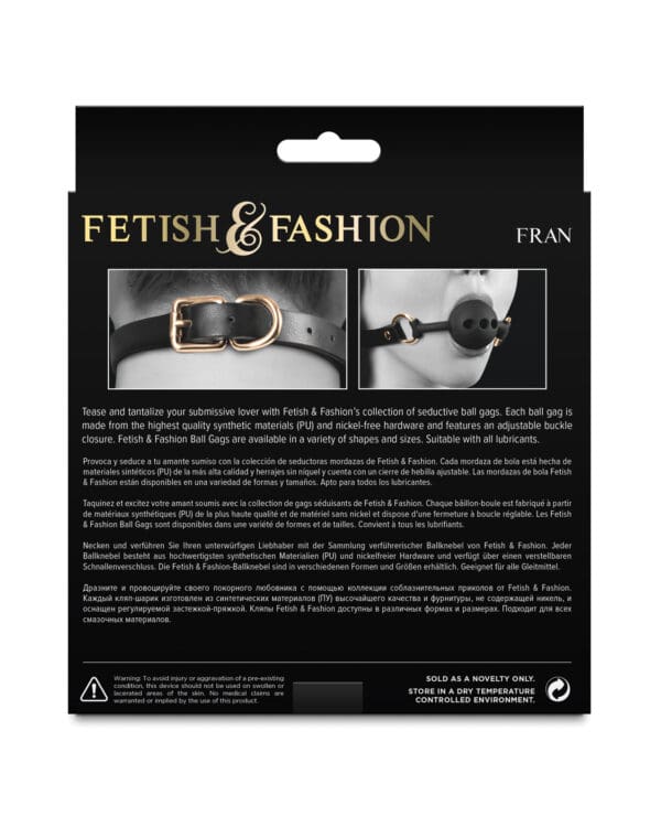 Fetish & Fashion Fran Ball Gag - Black - Image 3