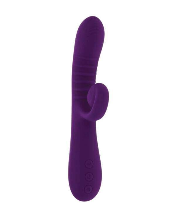Playboy Pleasure Curlicue Rabbit Vibrator - Acai - Image 2