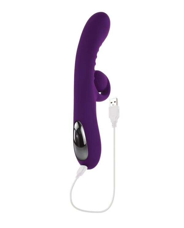 Playboy Pleasure Curlicue Rabbit Vibrator - Acai - Image 4