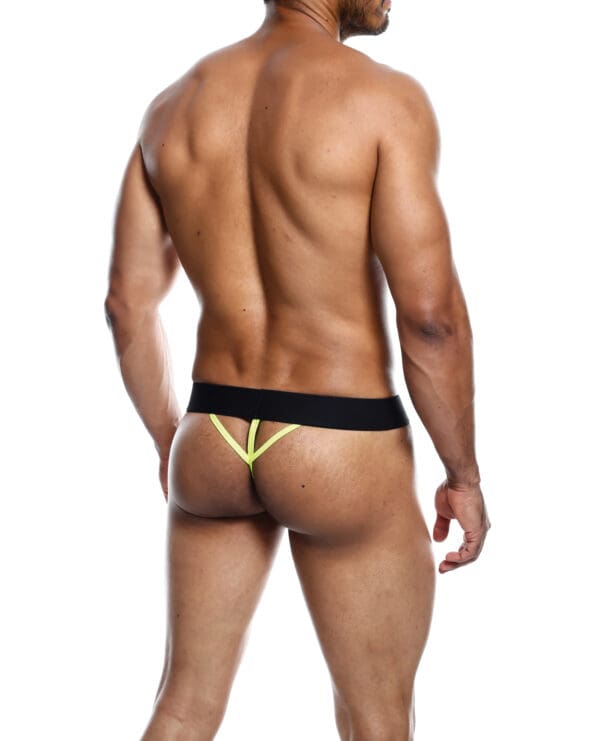 Male Basics Neon Thong Yellow SM - Image 3
