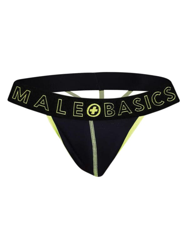 Male Basics Neon Thong Yellow SM - Image 4