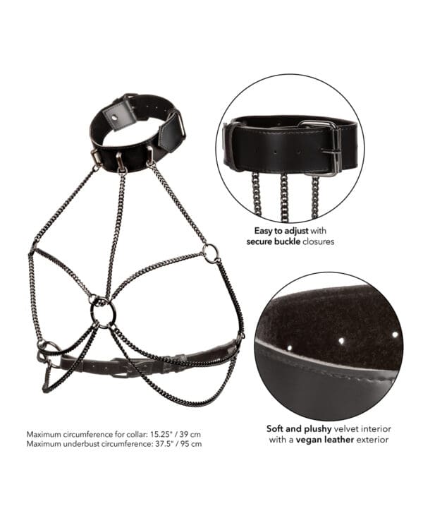 Euphoria Collection Plus Size Multi Chain Collar Harness - Image 4