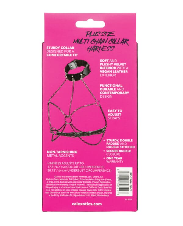 Euphoria Collection Plus Size Multi Chain Collar Harness - Image 5
