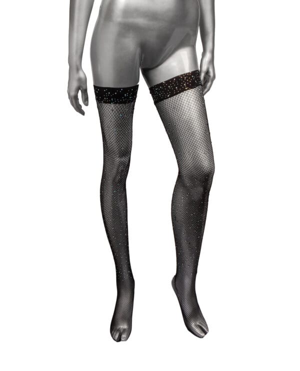 Radiance Thigh High Stockings - Black O/S - Image 2