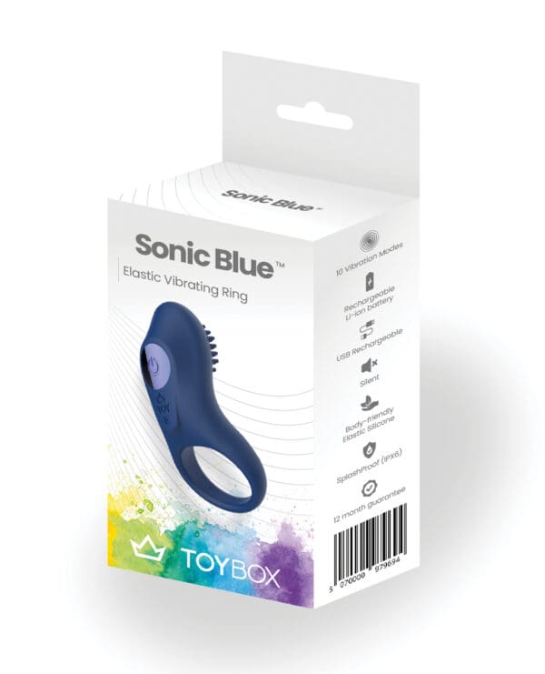 ToyBox Sonic Blue Vibrating Cock Ring - Image 5