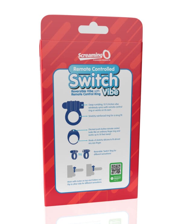 Screaming O Switch Remote Controlled Vibrating Ring - Blue - Image 5