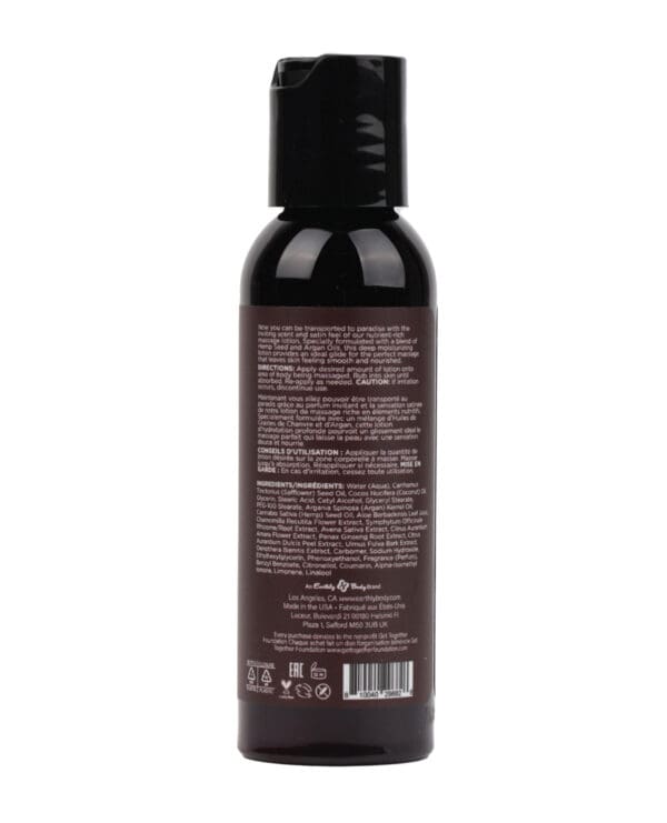 Earthly Body Hemp Seed Massage Lotion - 2 oz Kashmir Musk - Image 2