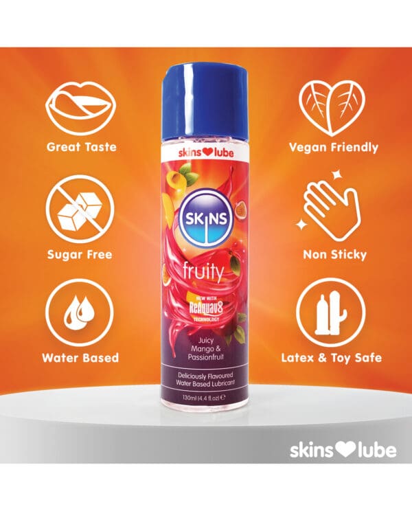 Skins Water Based Lubricant - 4.4 oz Mango & Passion Fruit - Image 3