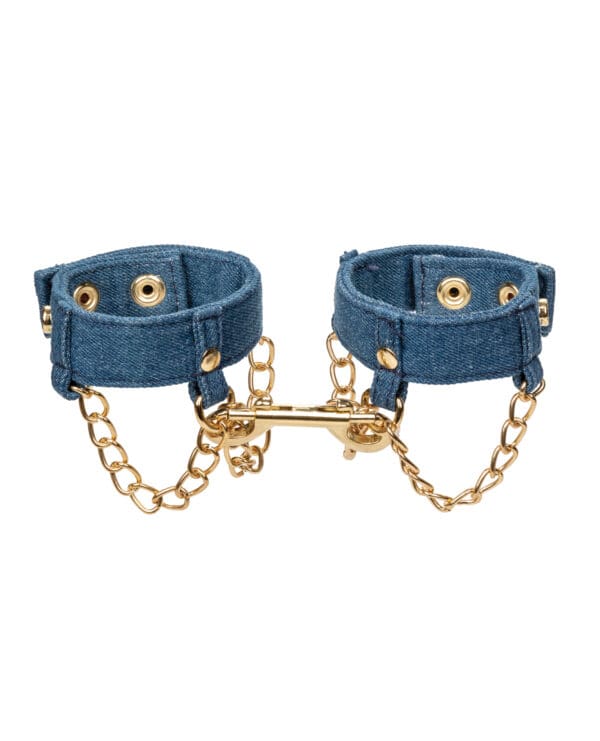 Ride 'Em Premium Denim Collection Wrist Cuffs - Image 2
