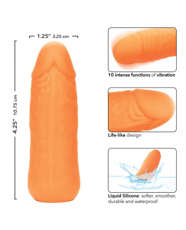 Silicone Studs Mini Vibrating Studs - Orange - Image 5