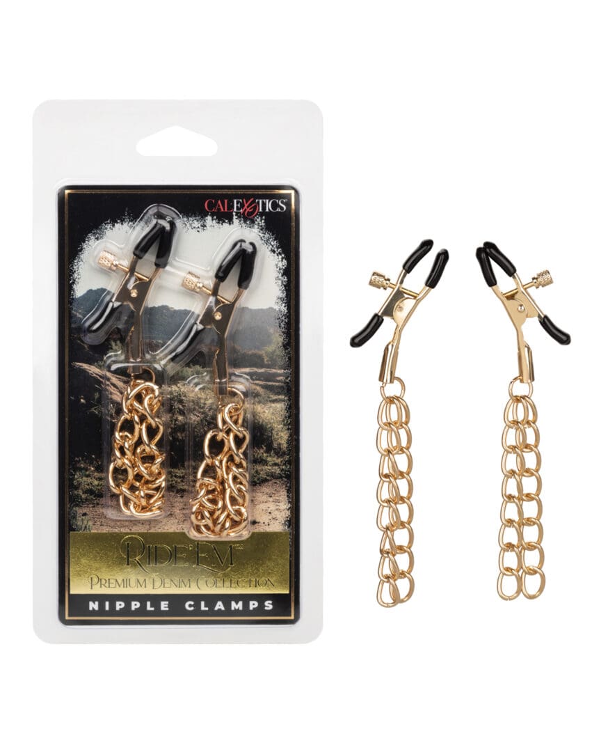Ride 'Em Premium Denim Collection Nipple Clamps