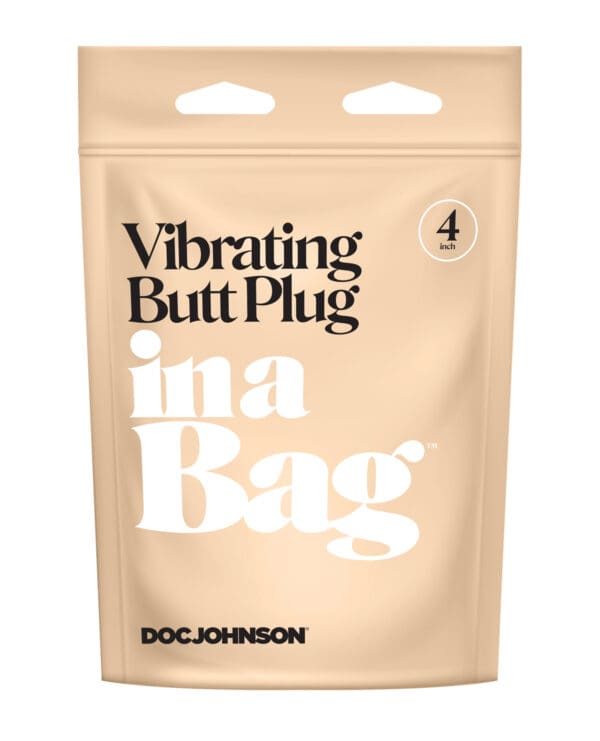 In A Bag 4" Vibrating Butt Plug - Black - Image 5