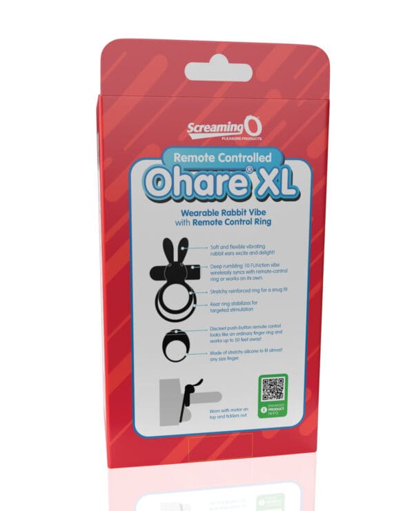 Screaming O Ohare Remote Controlled Vibrating Ring - XL Black - Image 5