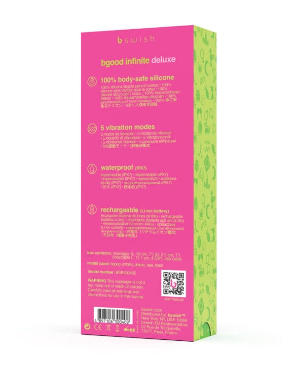 Bgood Infinite Deluxe Vibrator - Sea Foam - Image 5