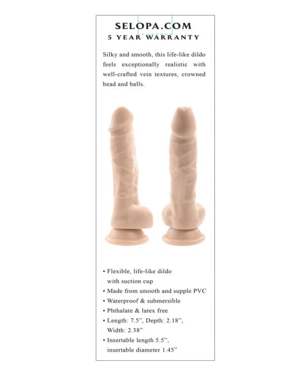 Selopa 6" Lifelike Dildo - Light - Image 5