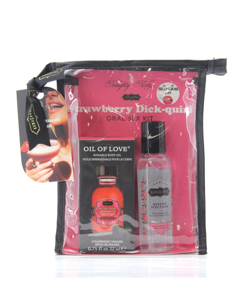 Kama Sutra Strawberry Dick-Quiri Flavored Oral Sex Kit