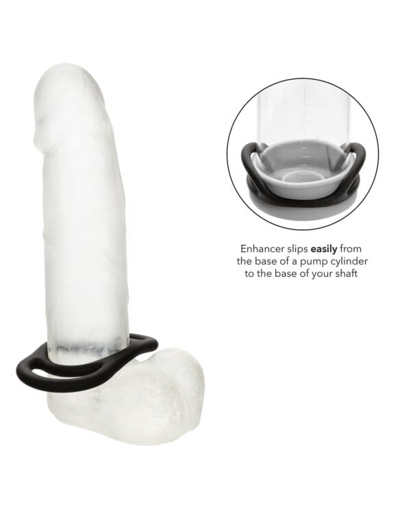 Alpha Liquid Silicone Commander Cock Ring - Black - Image 5
