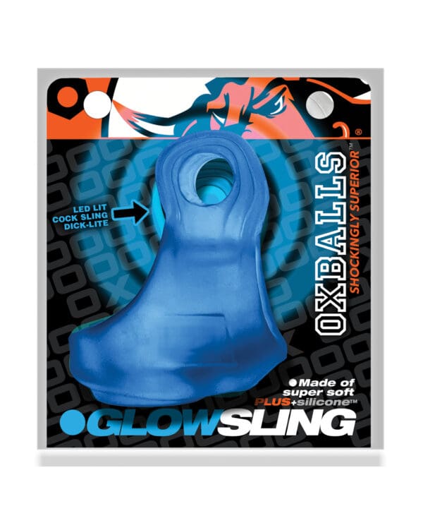 Oxballs Glowsling Cock Sling - LED Blue Ice - Image 5