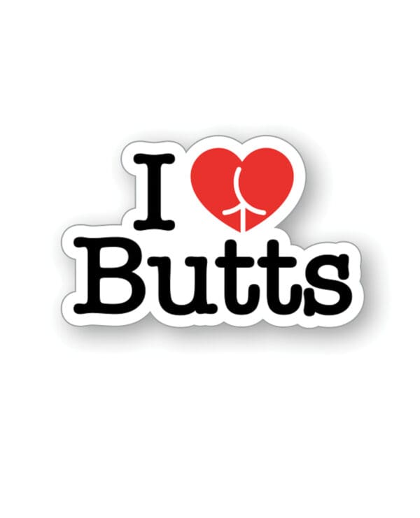 Wood Rocket I Love Butts Enamel Pin - Image 2