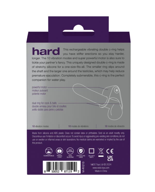 VeDo Hard Rechargeable C-Ring - Purple - Image 5