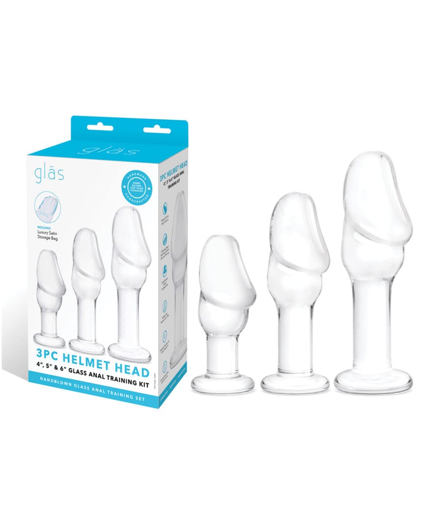Glas Helmet Head Anal Training Kit - Set of 3